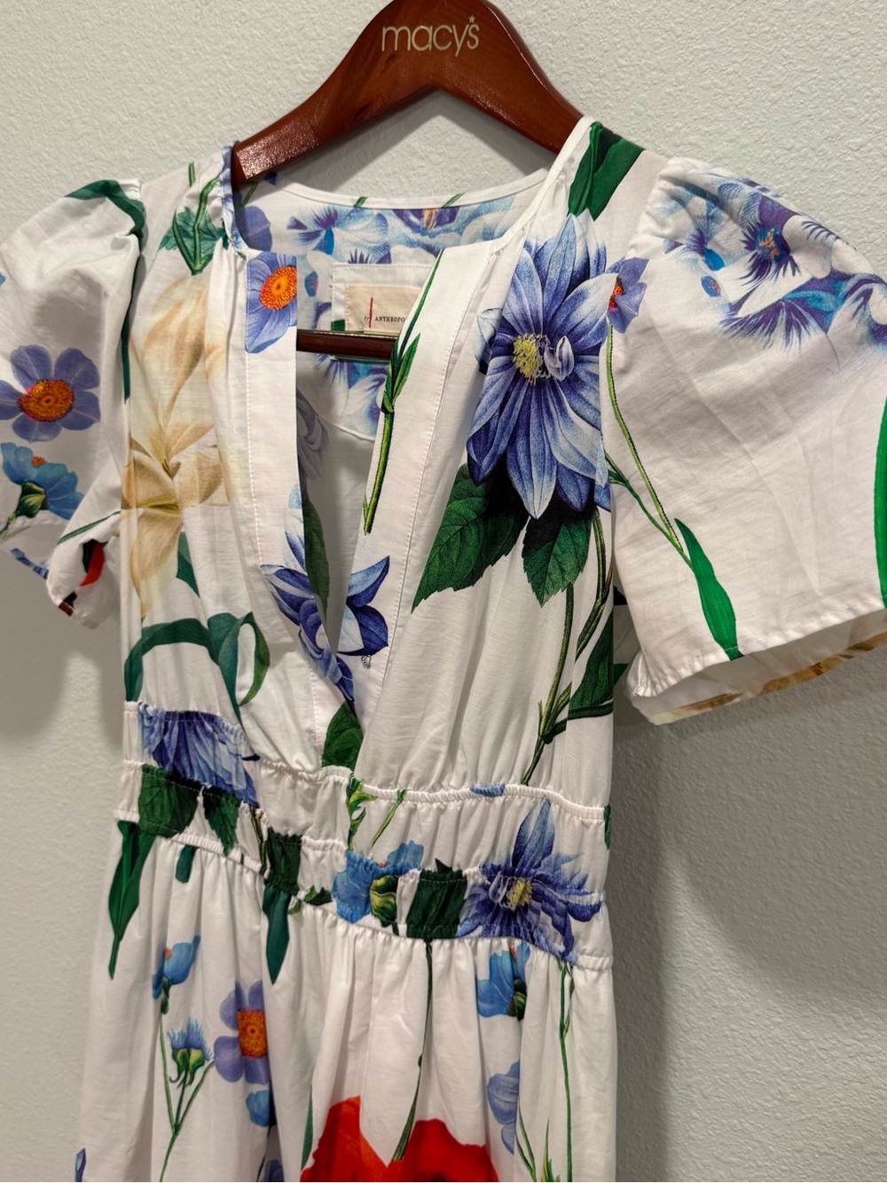 Anthropologie Somerset Floral Maxi Dress Cotton NWOT Size XXS - Picture 4 of 12